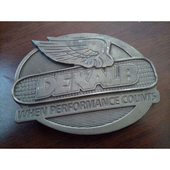 Rare Vintage DEKALB Belt Buckle "When Performance‎ Counts" Iconic Collectible! - Picture 1 of 5